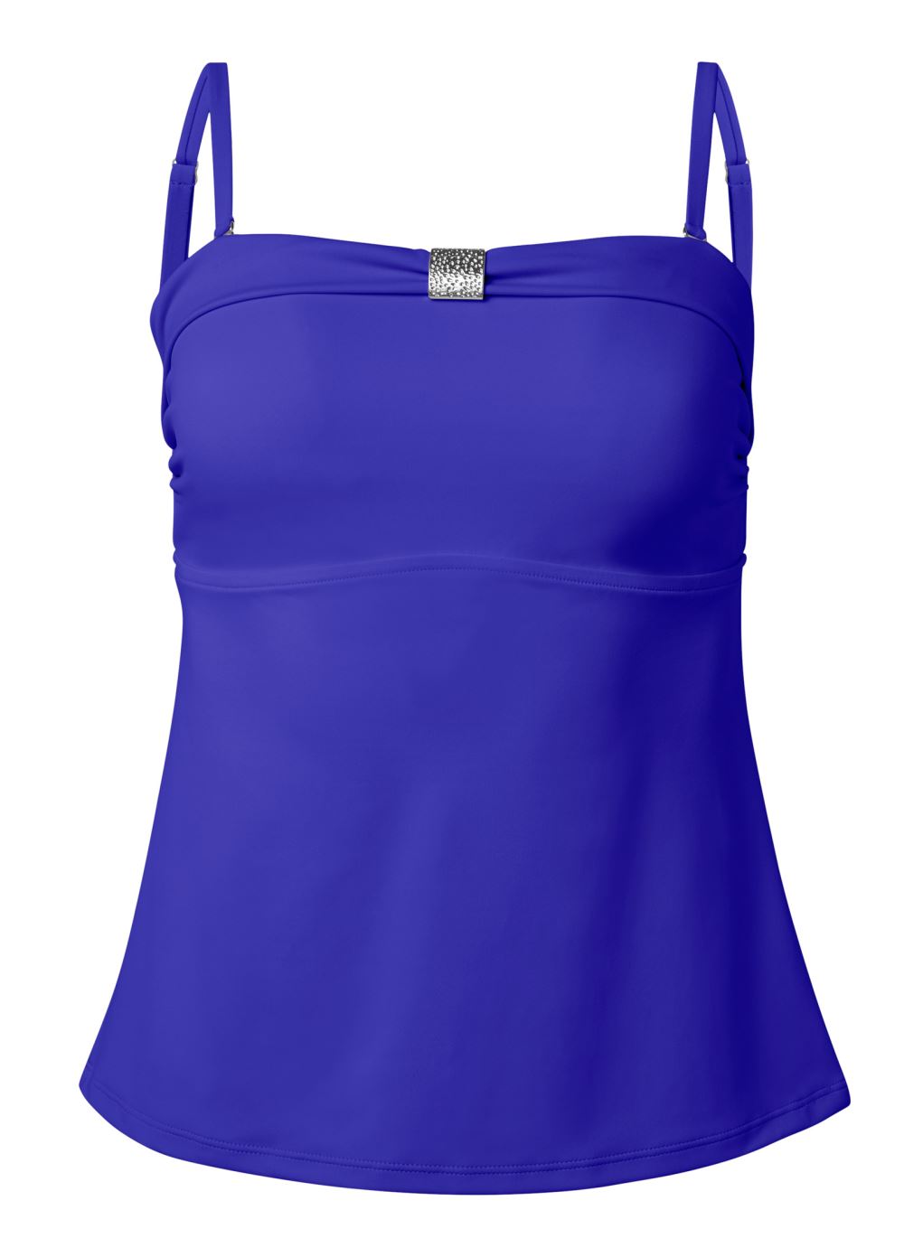 Venus Plus Size Goddess Bandeau Tankini Top Bikini - Cobalt Blue