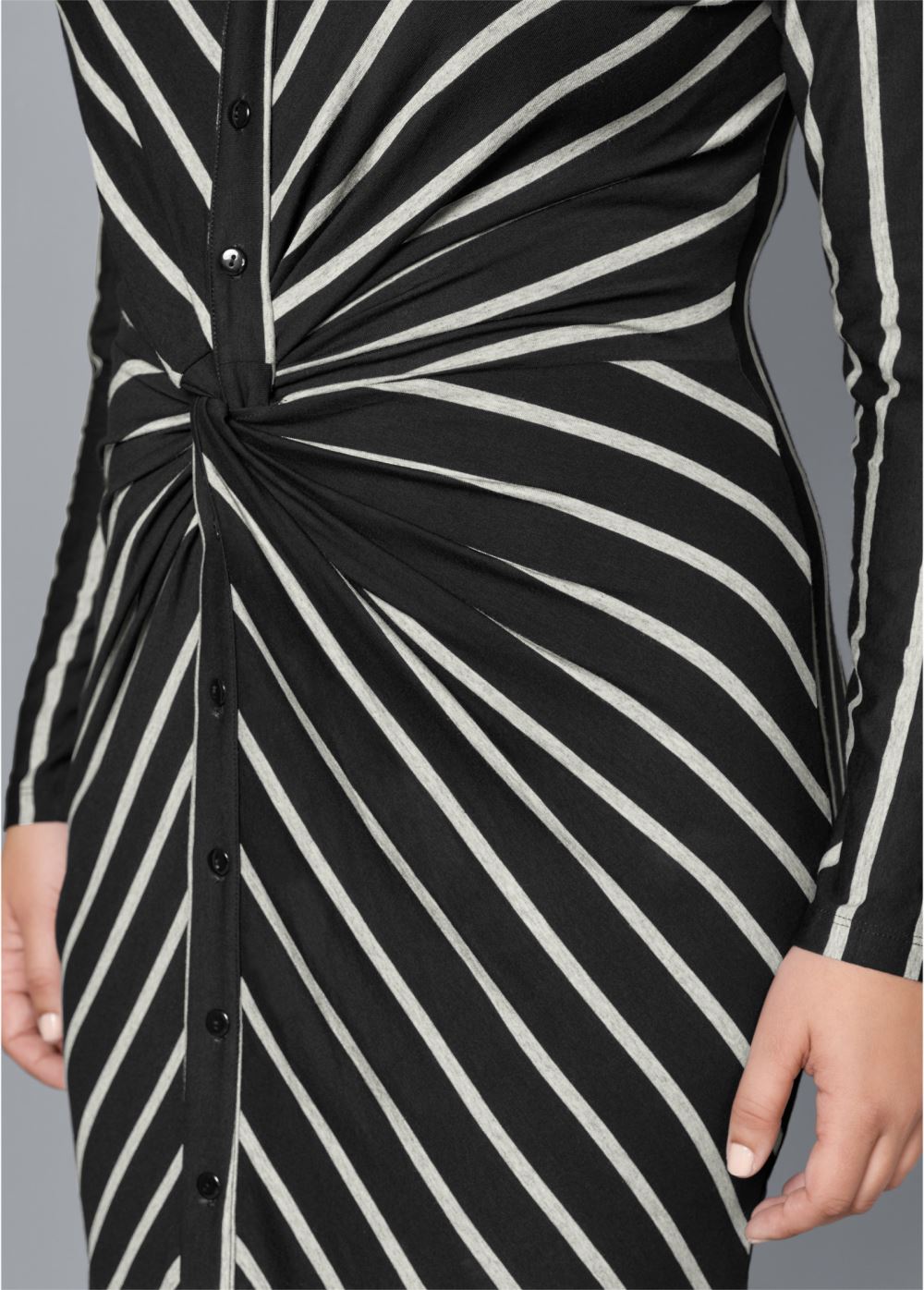 Venus Plus Size Knot Detail Shirt Dress