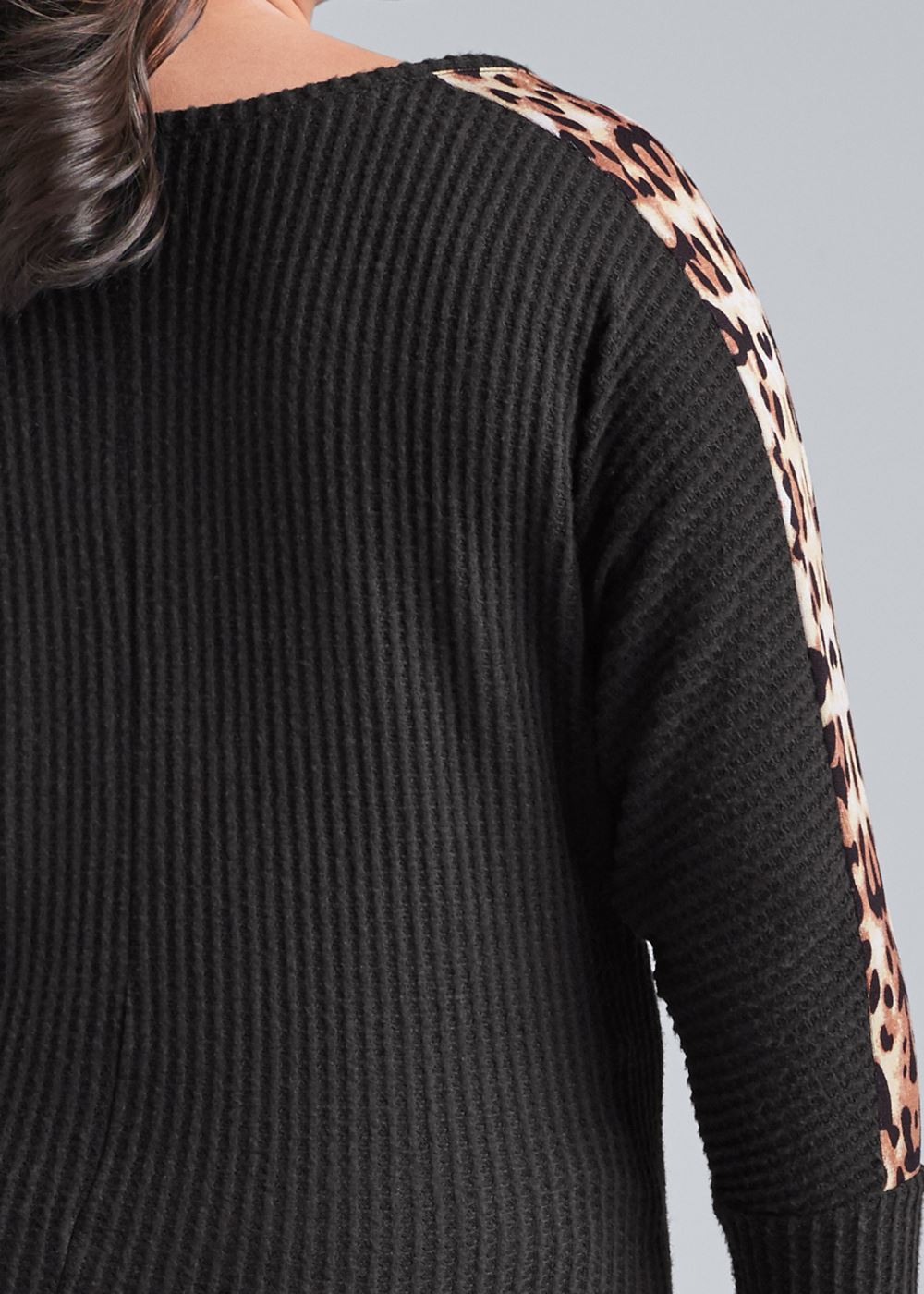 Venus Plus Size Print Stripe Lounge Top