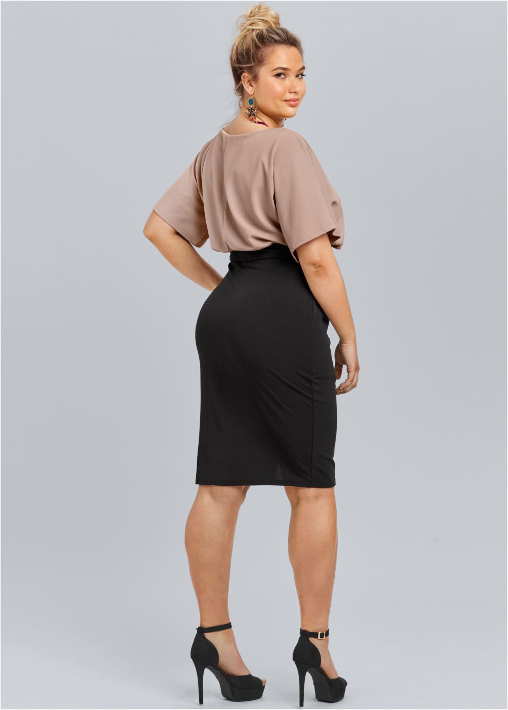 Venus Plus Size Color Block Dress