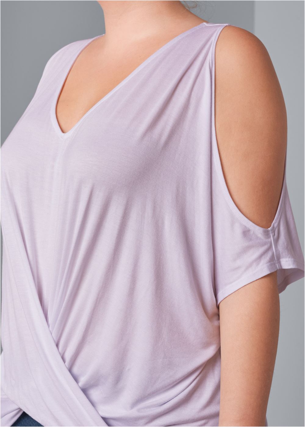 Venus Plus Size Cold-Shoulder Twist Top