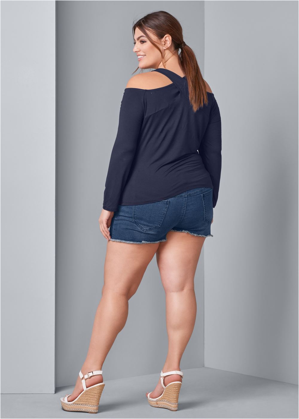 Venus Plus Size Crisscross Neck Top