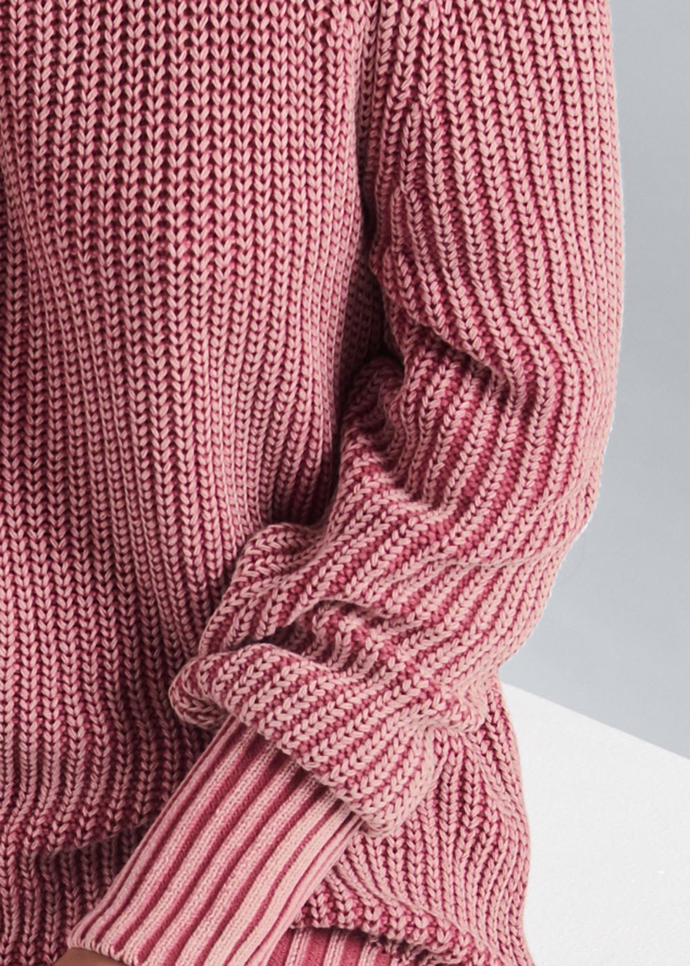 Venus Plus Size Cold-Shoulder Mock-Neck Top in Pink