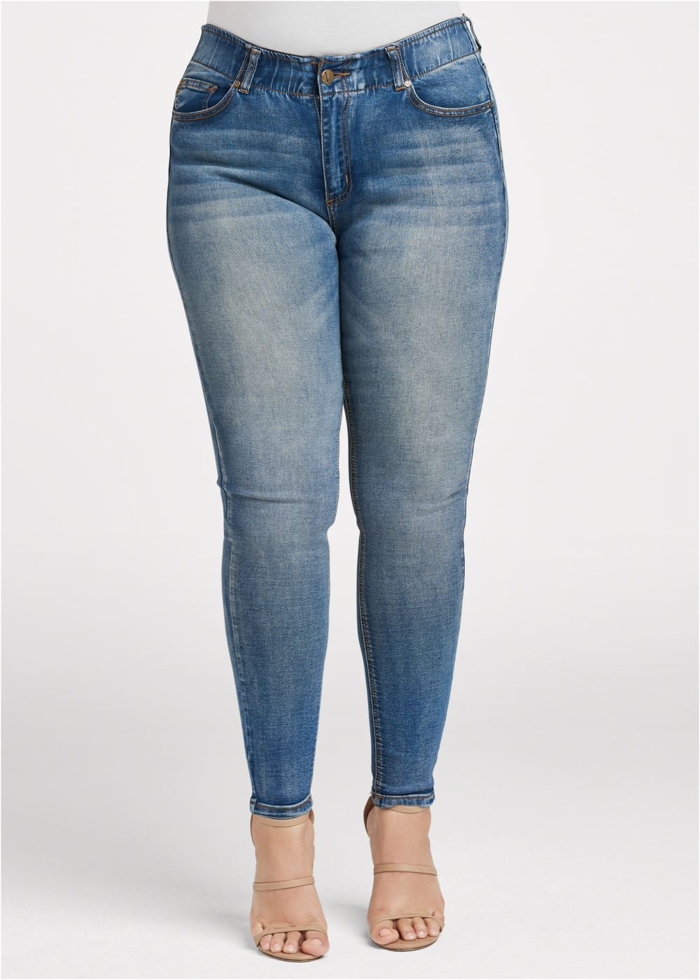 Venus Medium Wash ELASTIC WAISTBAND JEANS