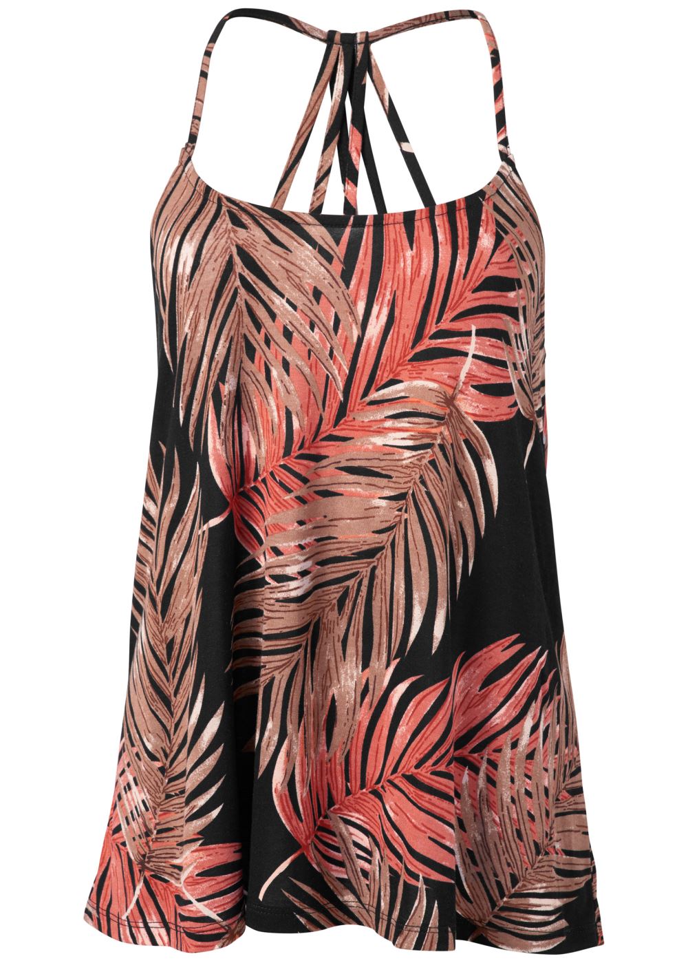 Venus Plus Size Back Detail Printed Tank