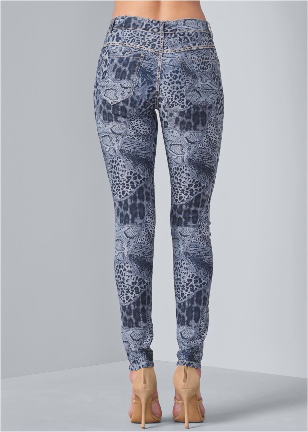 Venus Plus Size Reversible Jeans in Denim Blue