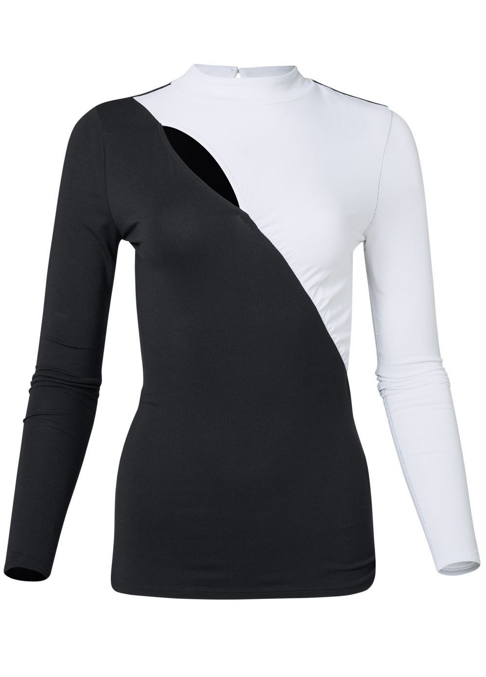 Venus Plus Size Asymmetrical Colorblock Top
