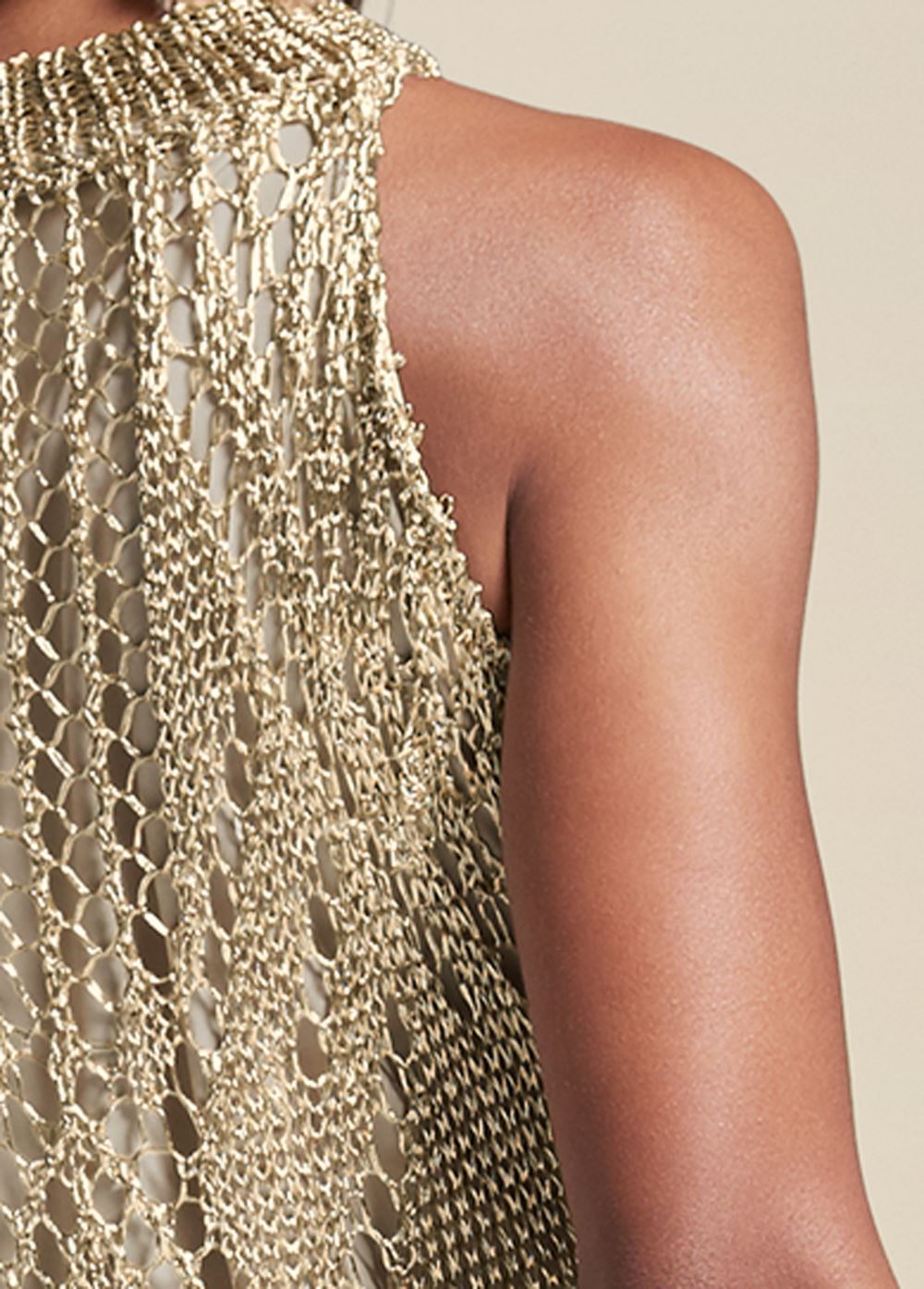 Venus Plus Size Metallic Crochet Dress