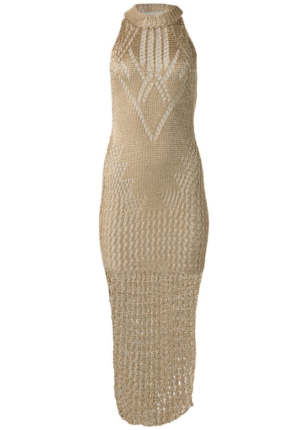 Venus Plus Size Metallic Crochet Dress