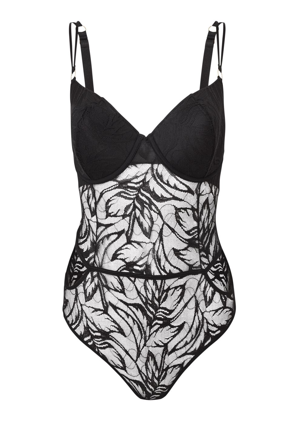 Venus Black Onyx STRAPPY BACK TEDDY 
