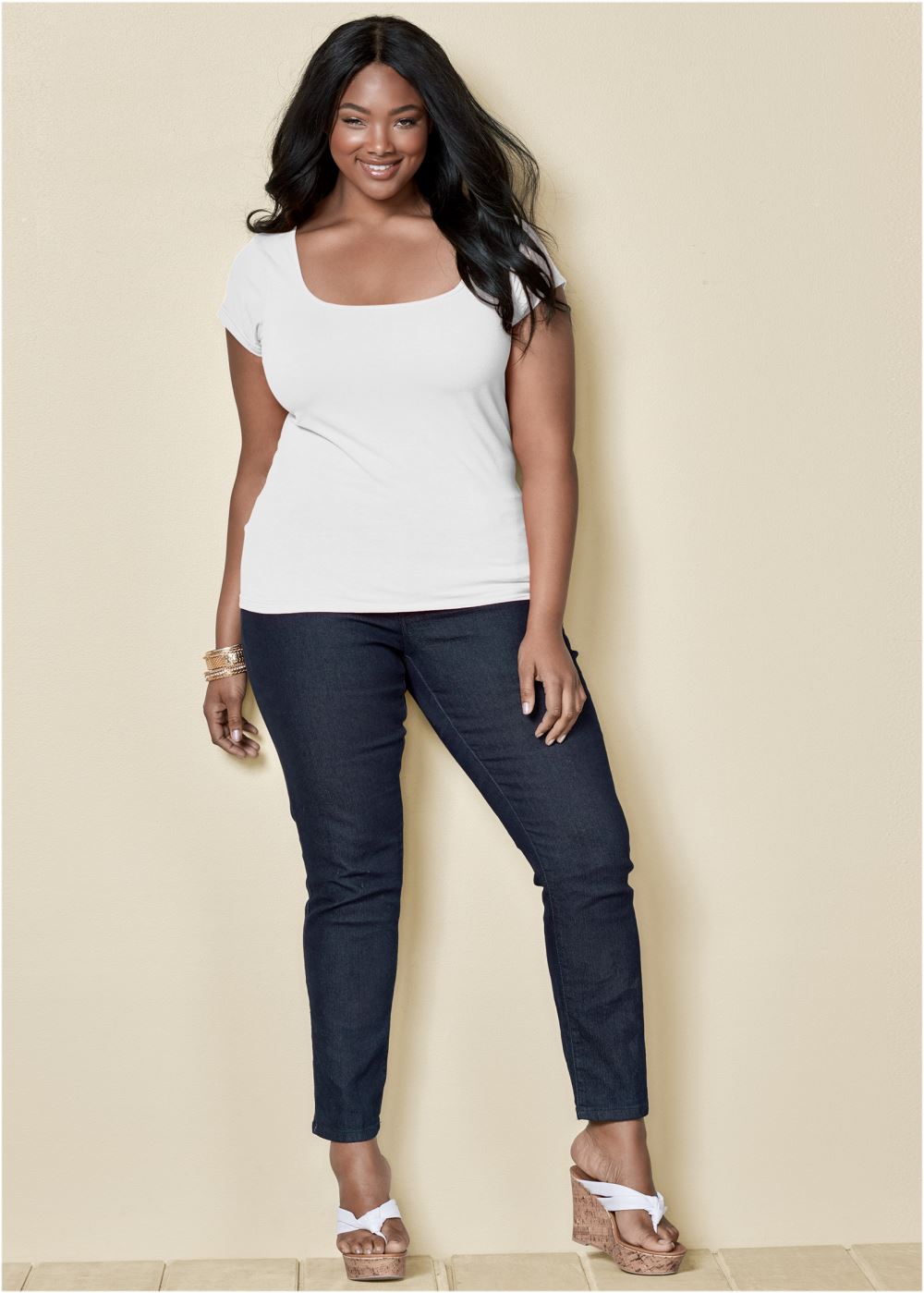 Venus Plus Size Square Neck Top