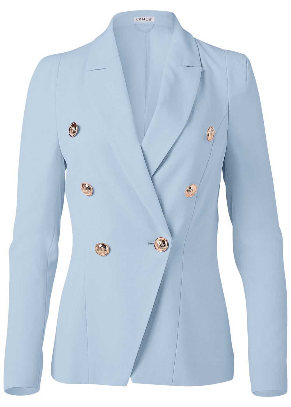 Venus Double Breasted Blazer in Light Blue