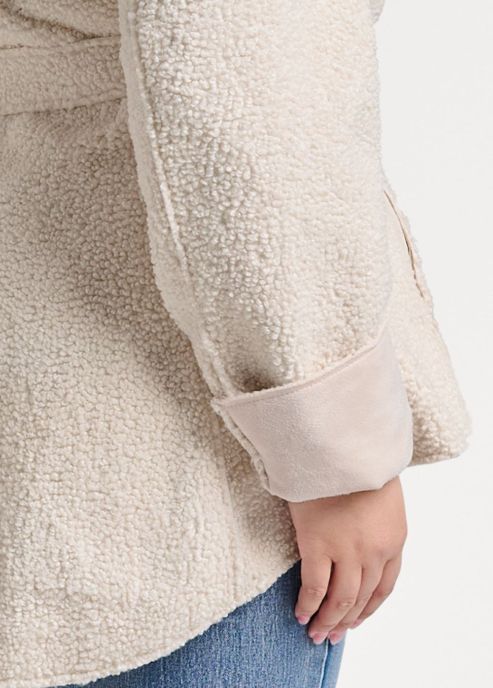 Venus Reversible Faux-Sherpa Coat in Cream
