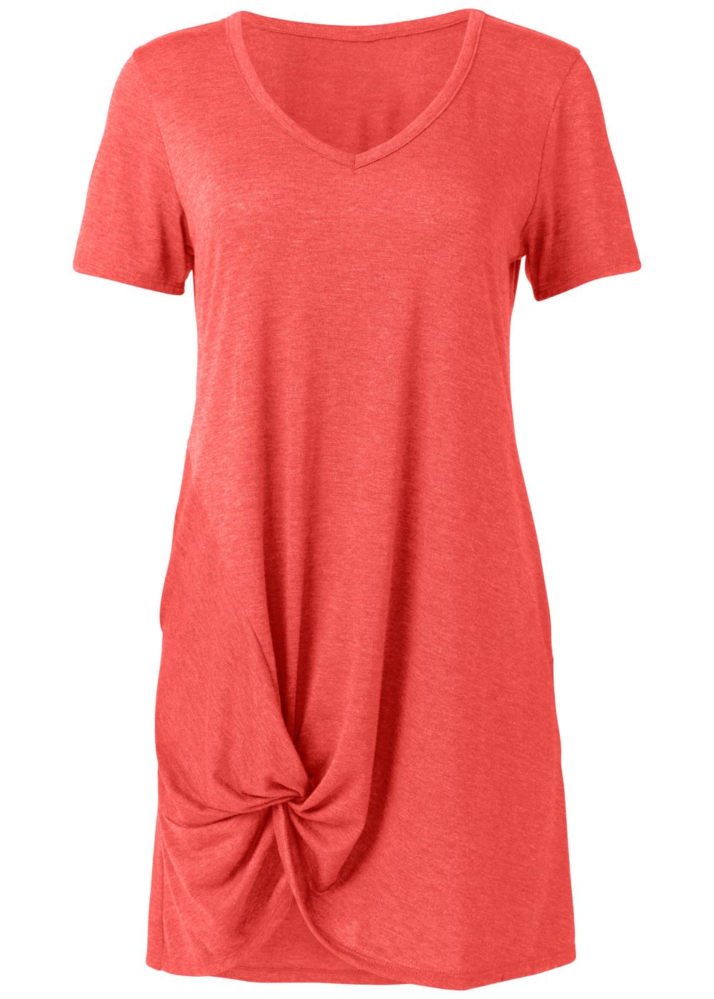 Venus Orange  Knotted Casual Dress
