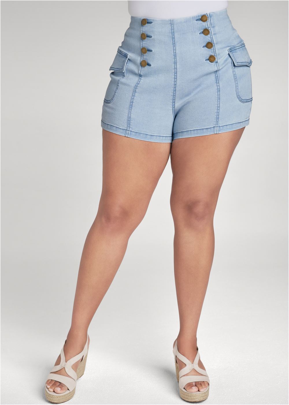 Venus Light Wash CARGO SAILOR SHORTS
