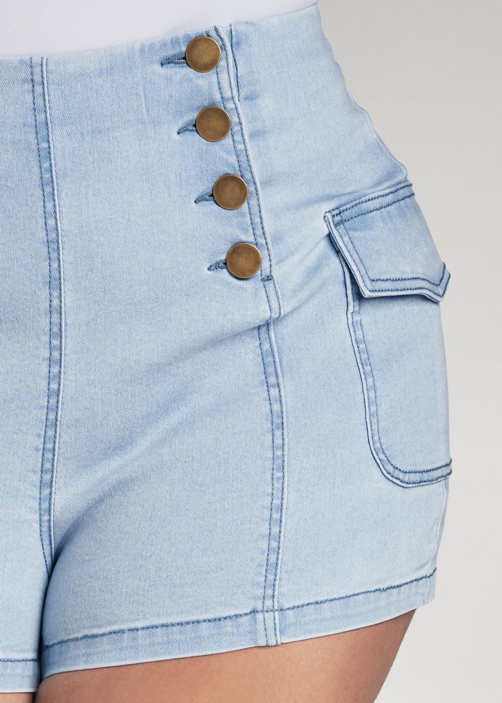 Venus Light Wash CARGO SAILOR SHORTS