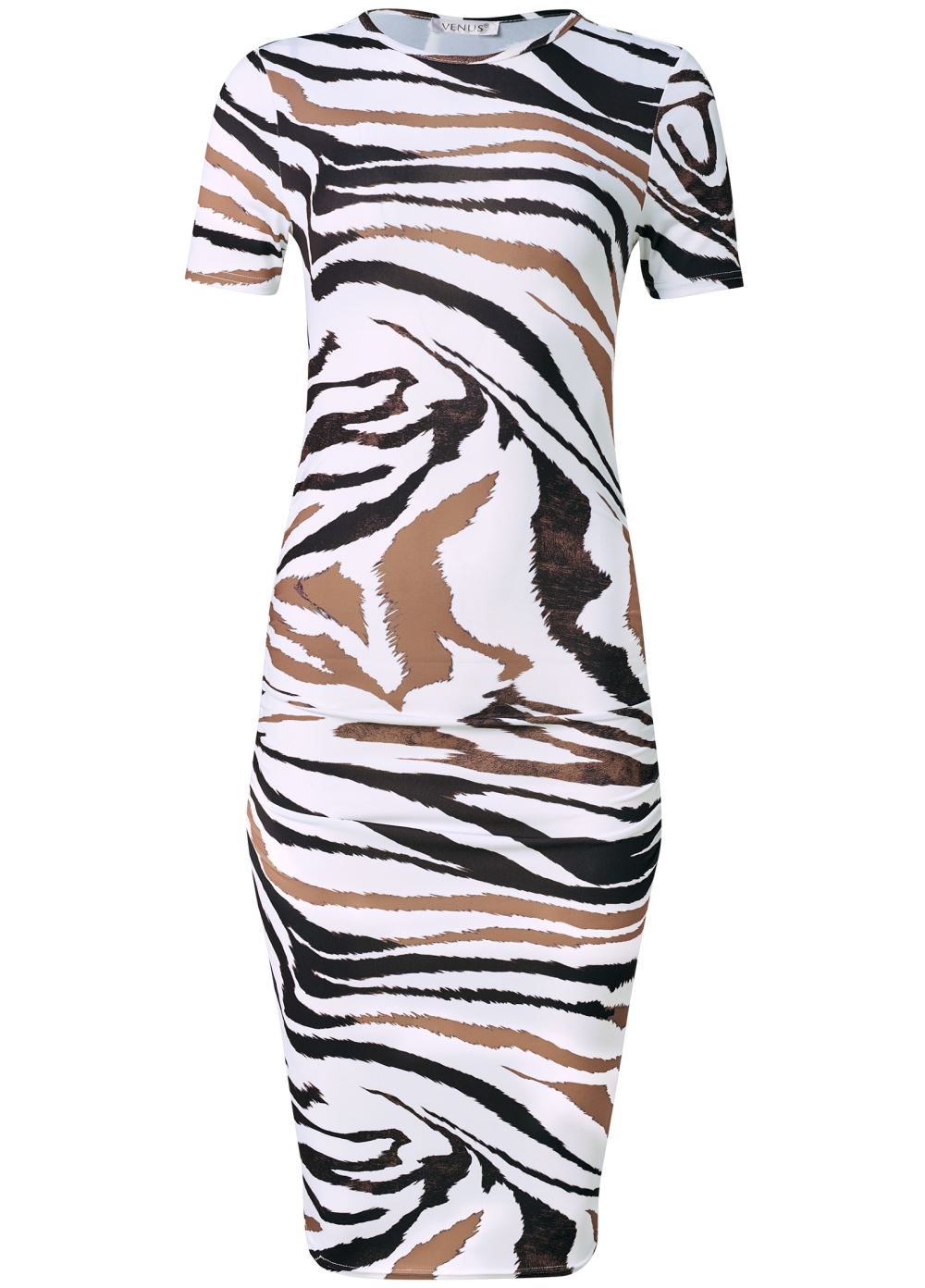 Venus Plus Size Printed Bodycon Dress