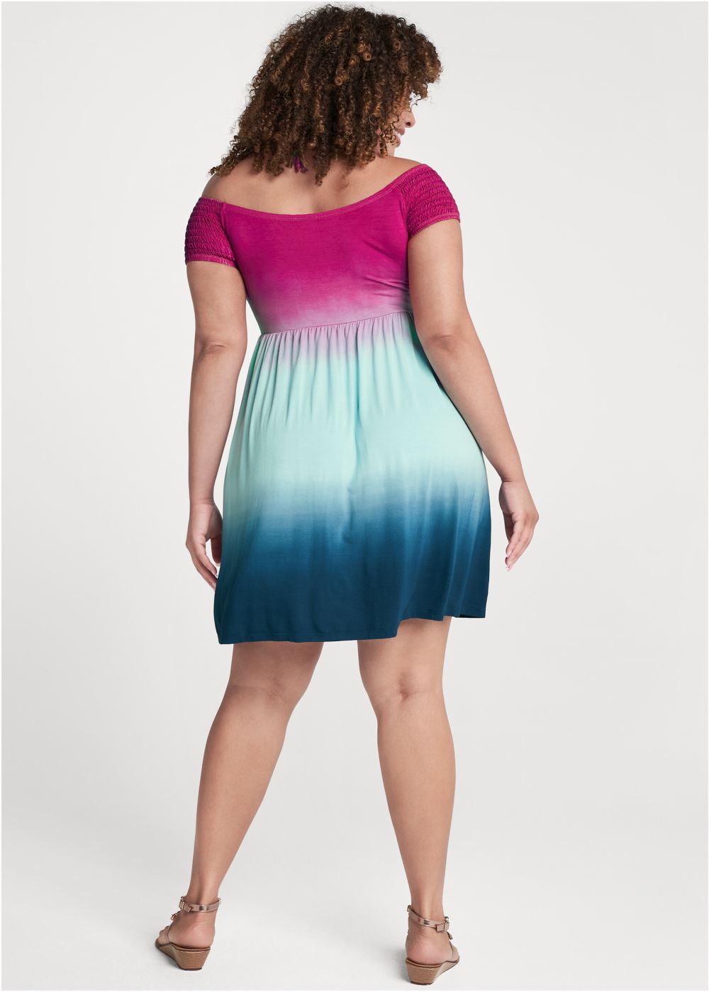 Venus Plus Size Embellished Ombre Dress