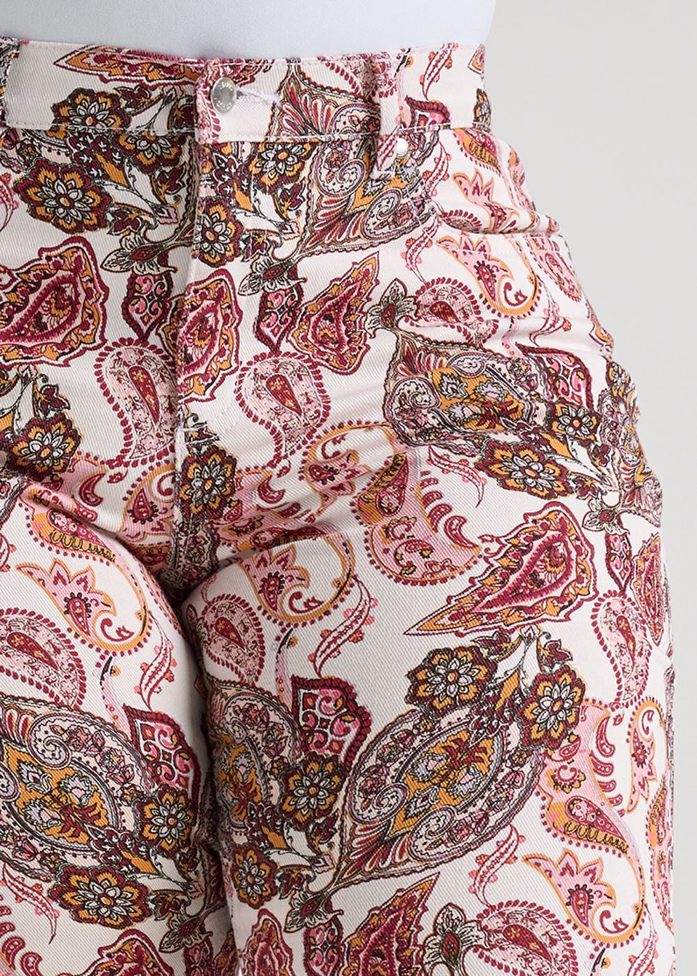 Venus Plus Size Capri Jeans in Blush Multi