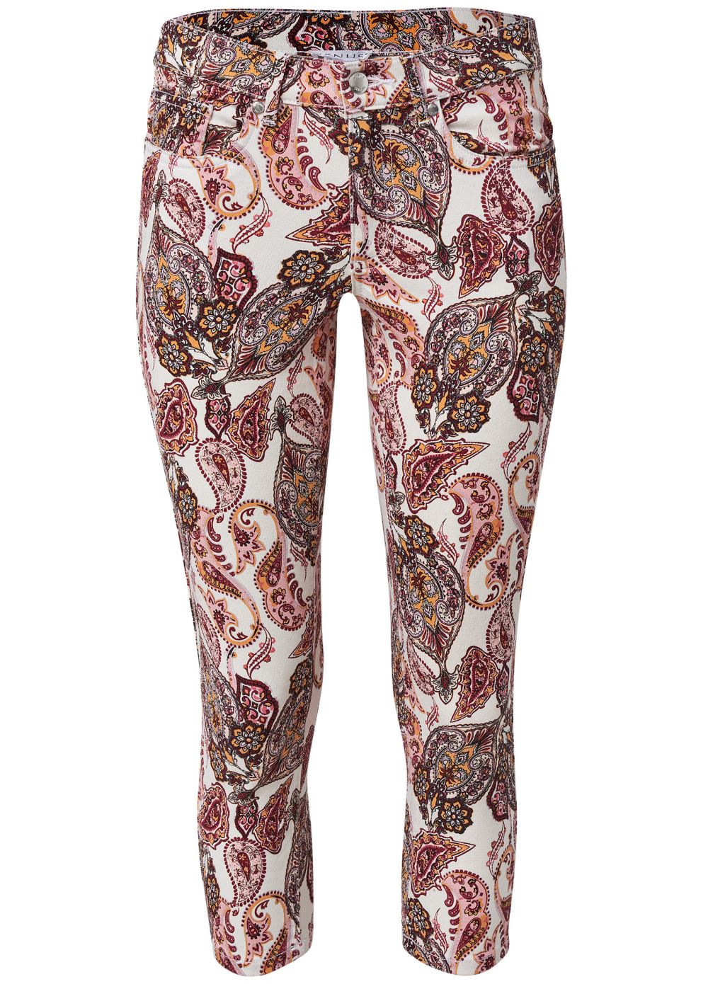 Venus Plus Size Capri Jeans in Blush Multi