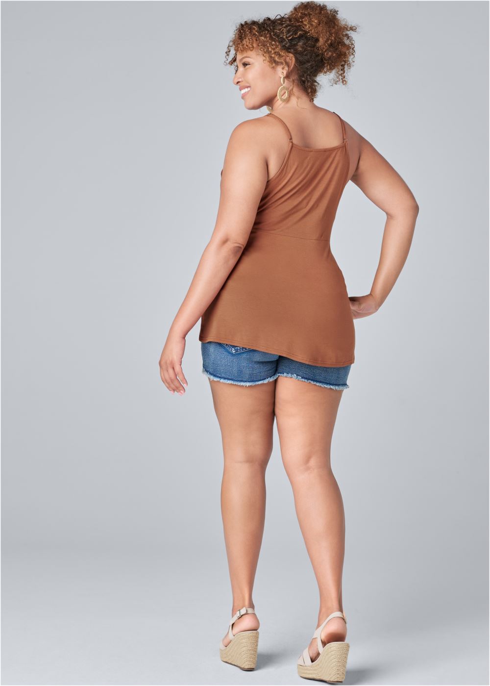 Venus Brown Strappy Sleeveless Top