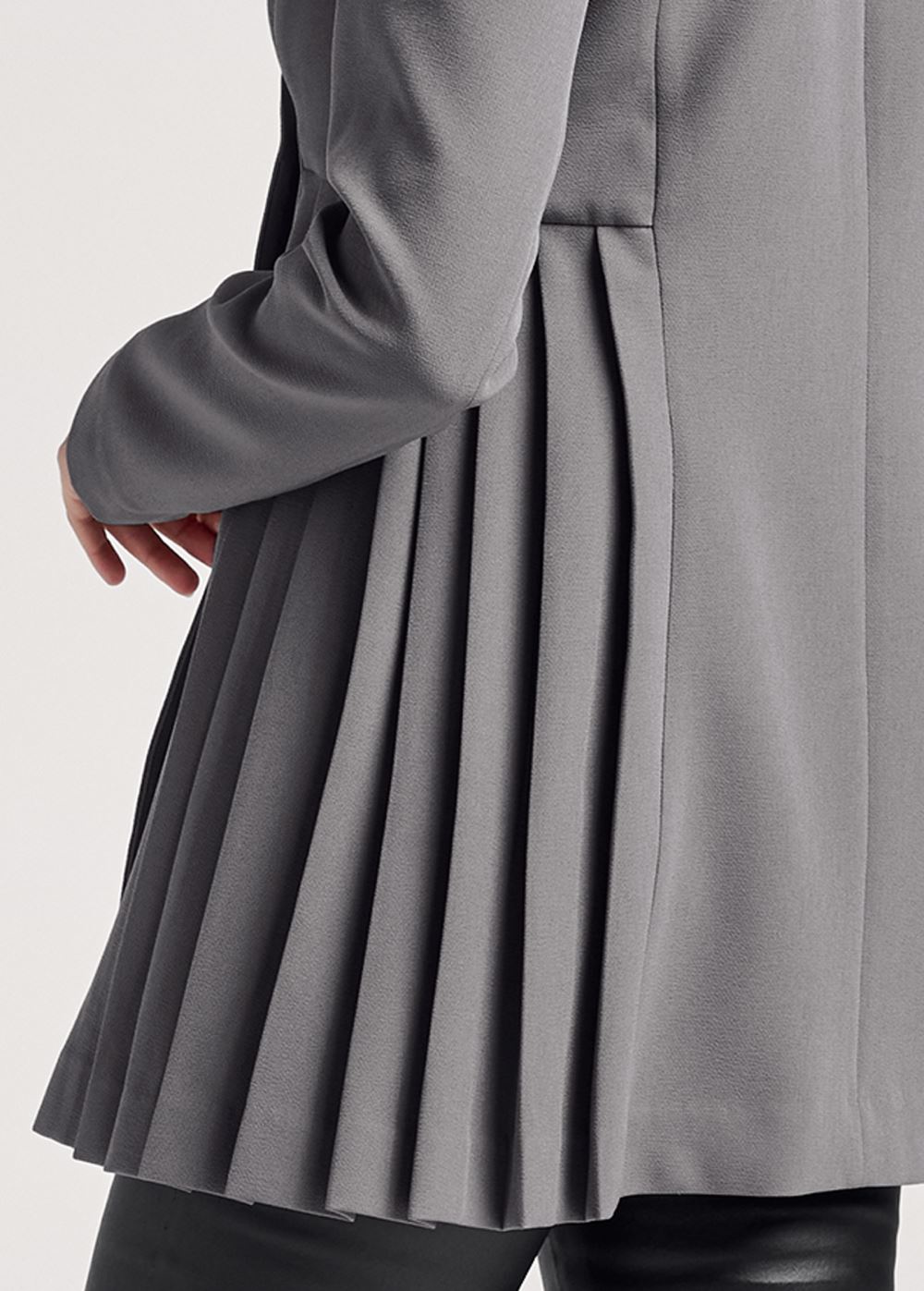 Venus Grey Double Breasted Peplum Blazer