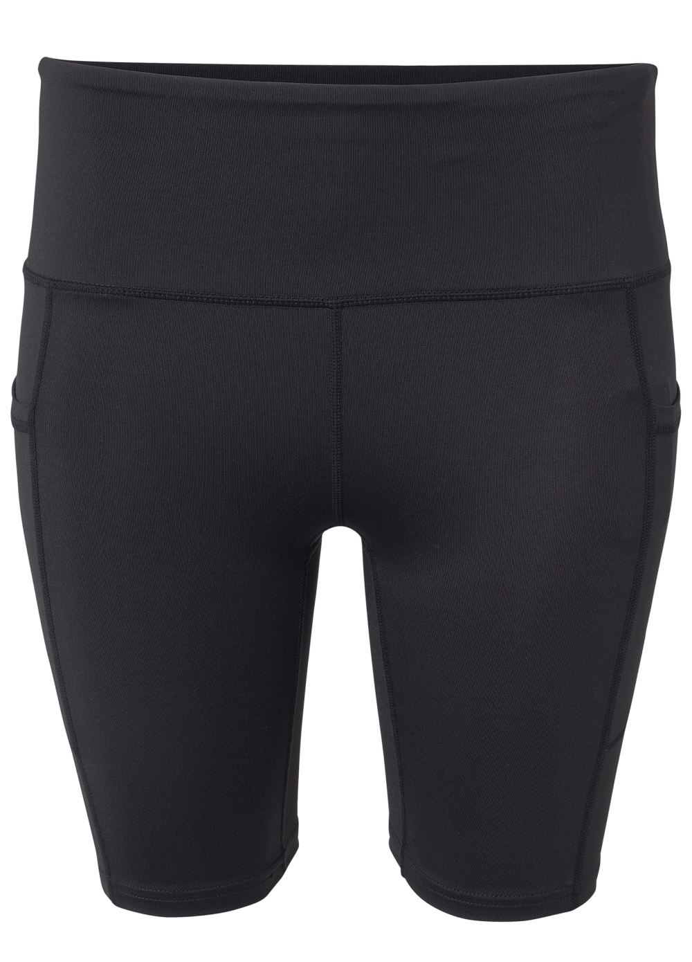 Venus Plus Size High-Rise Pocket Bike Shorts in Black