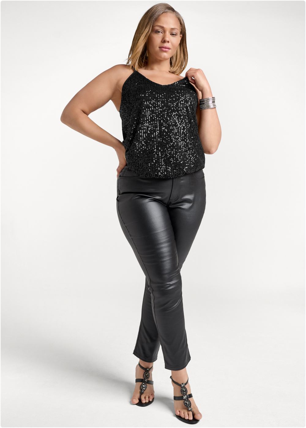 Venus Plus Size Sequin Tank Top