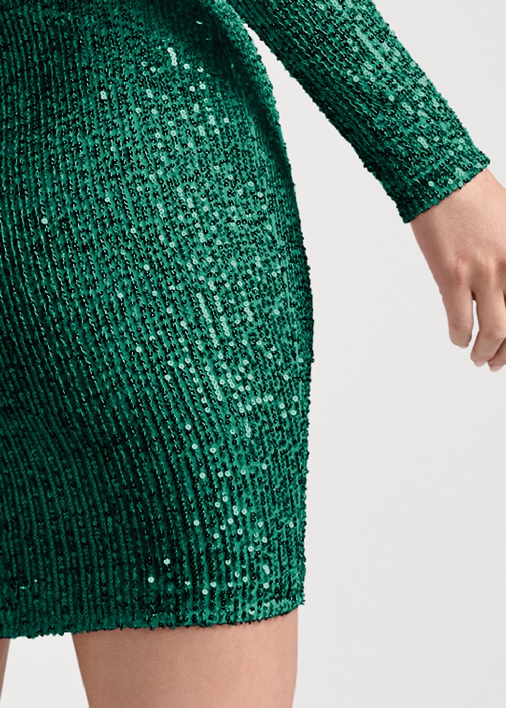 Venus Plus Size Twist-Front Sequin Dress