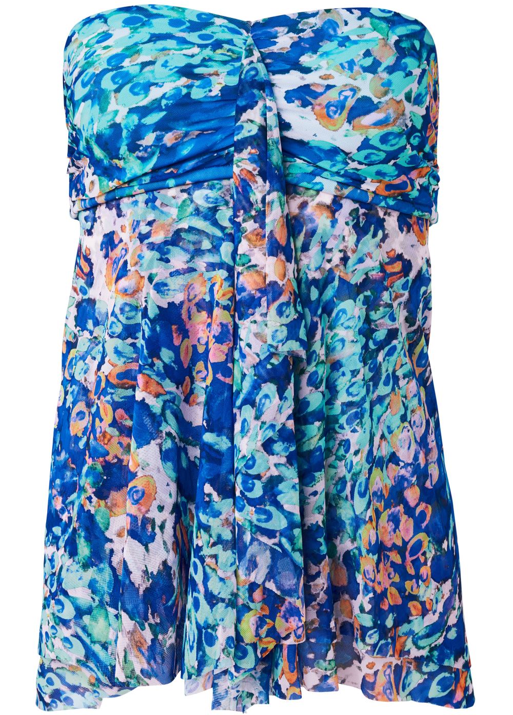 Venus Plus Size Flowing Bandeau Tankini Top Bikini - Harmonious