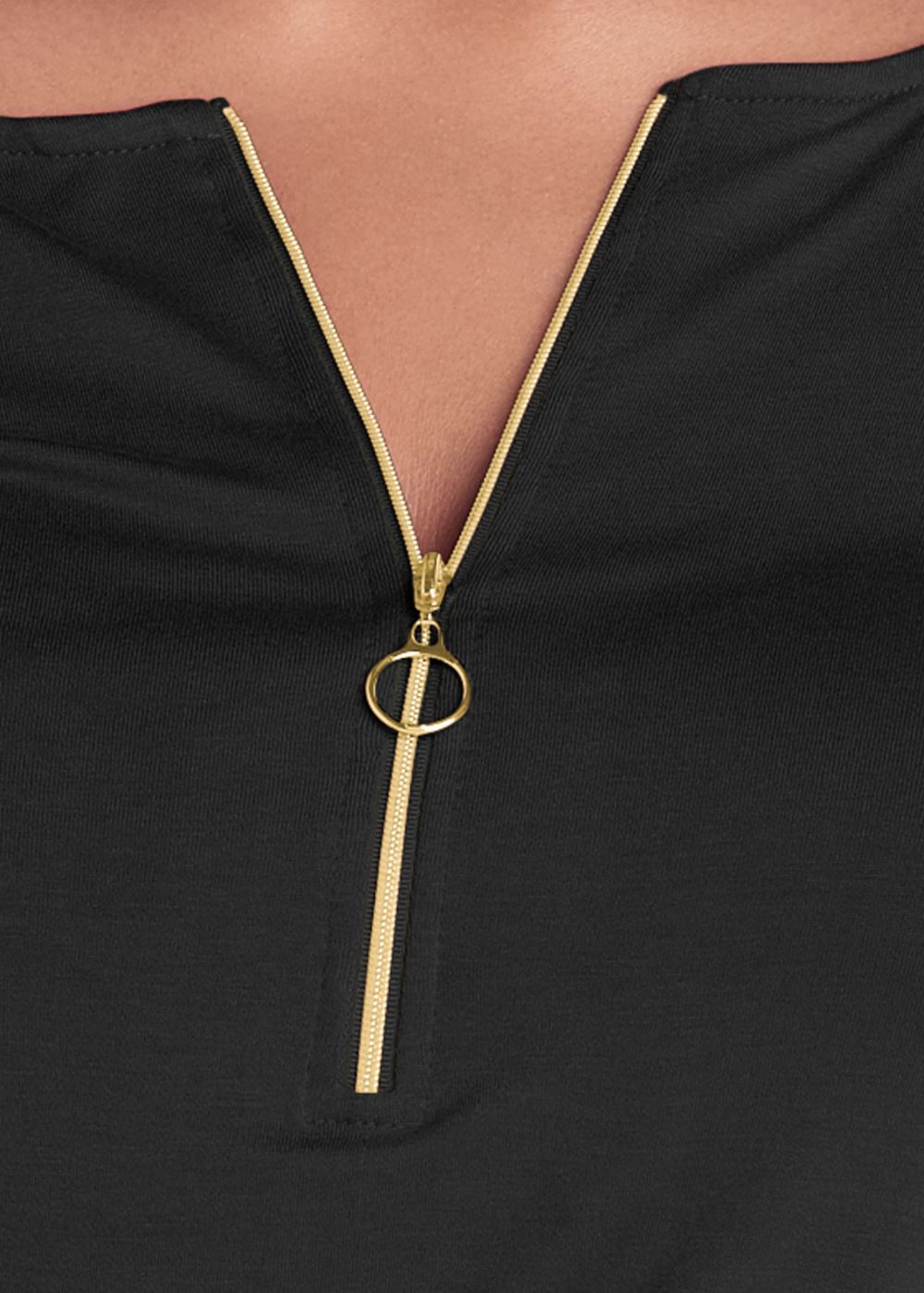 Venus Plus Size Zip Detail Casual Dress