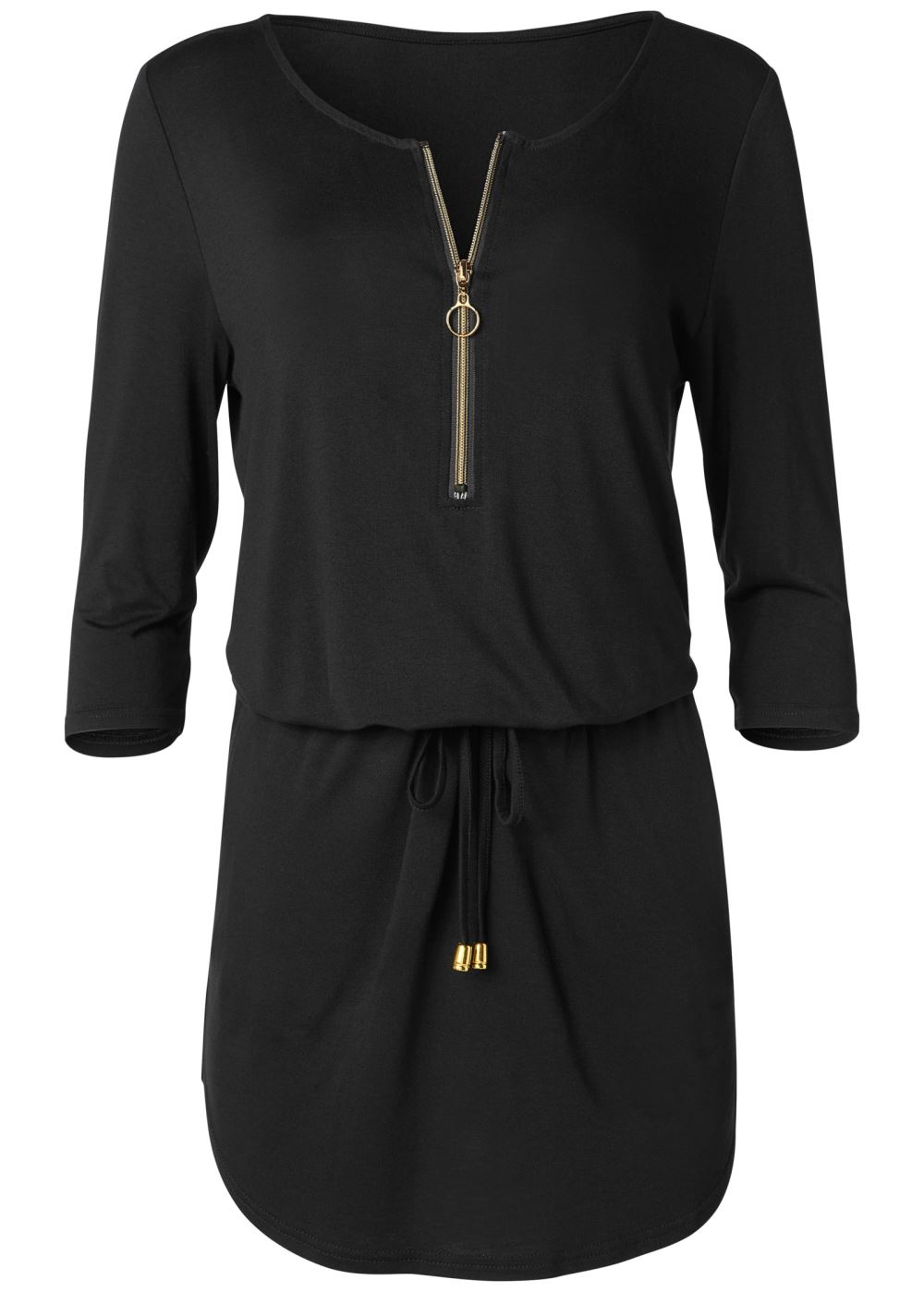 Venus Plus Size Zip Detail Casual Dress