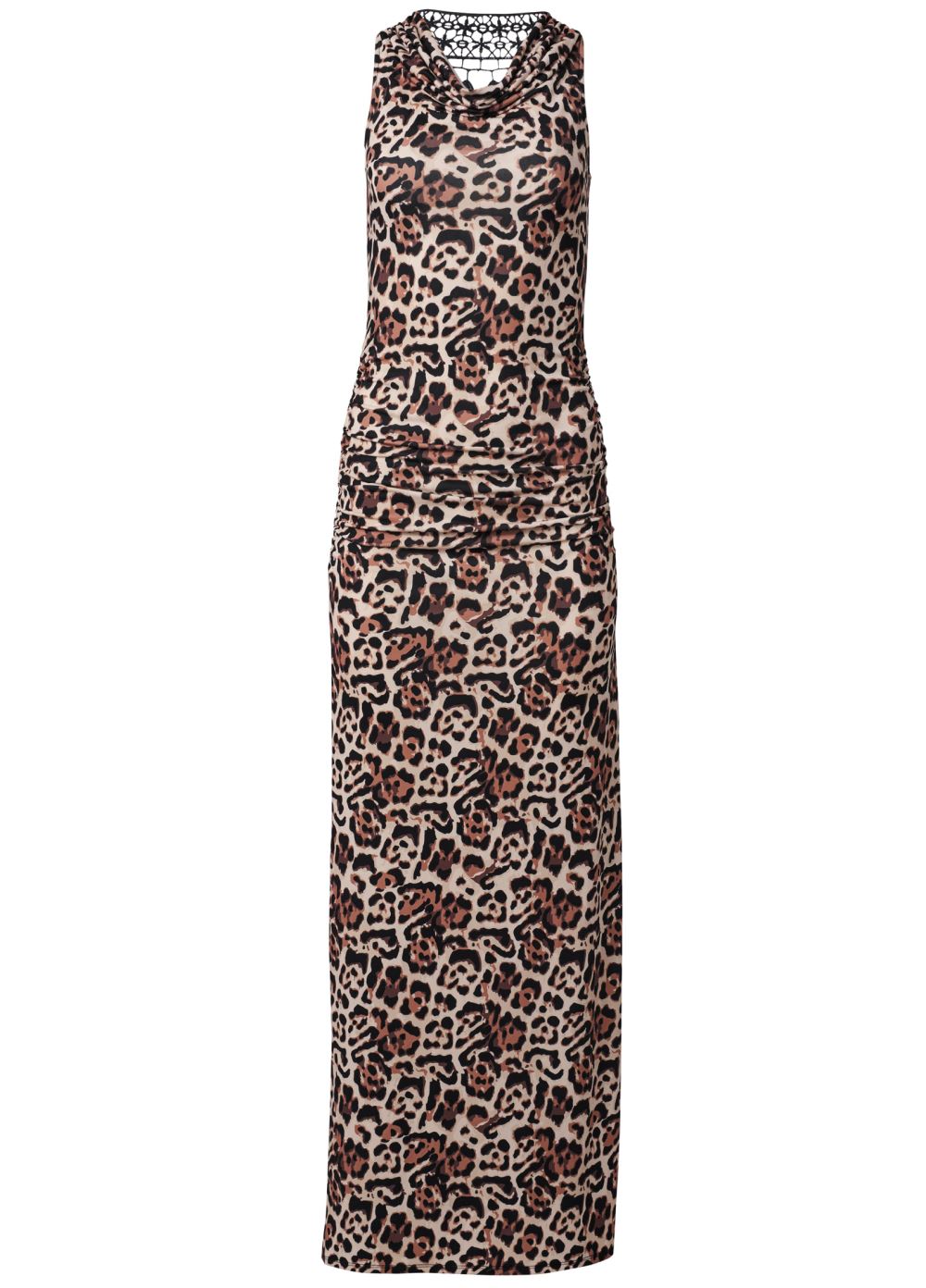 Venus Off White Multi CROCHET BACK LEOPARD DRESS