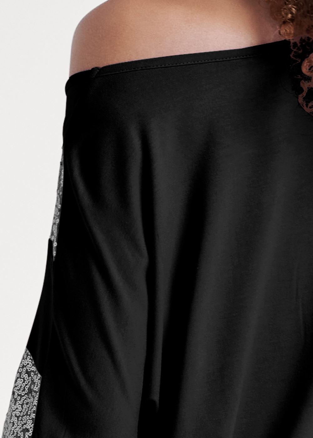 Venus Plus Size Off-Shoulder Sequin Top