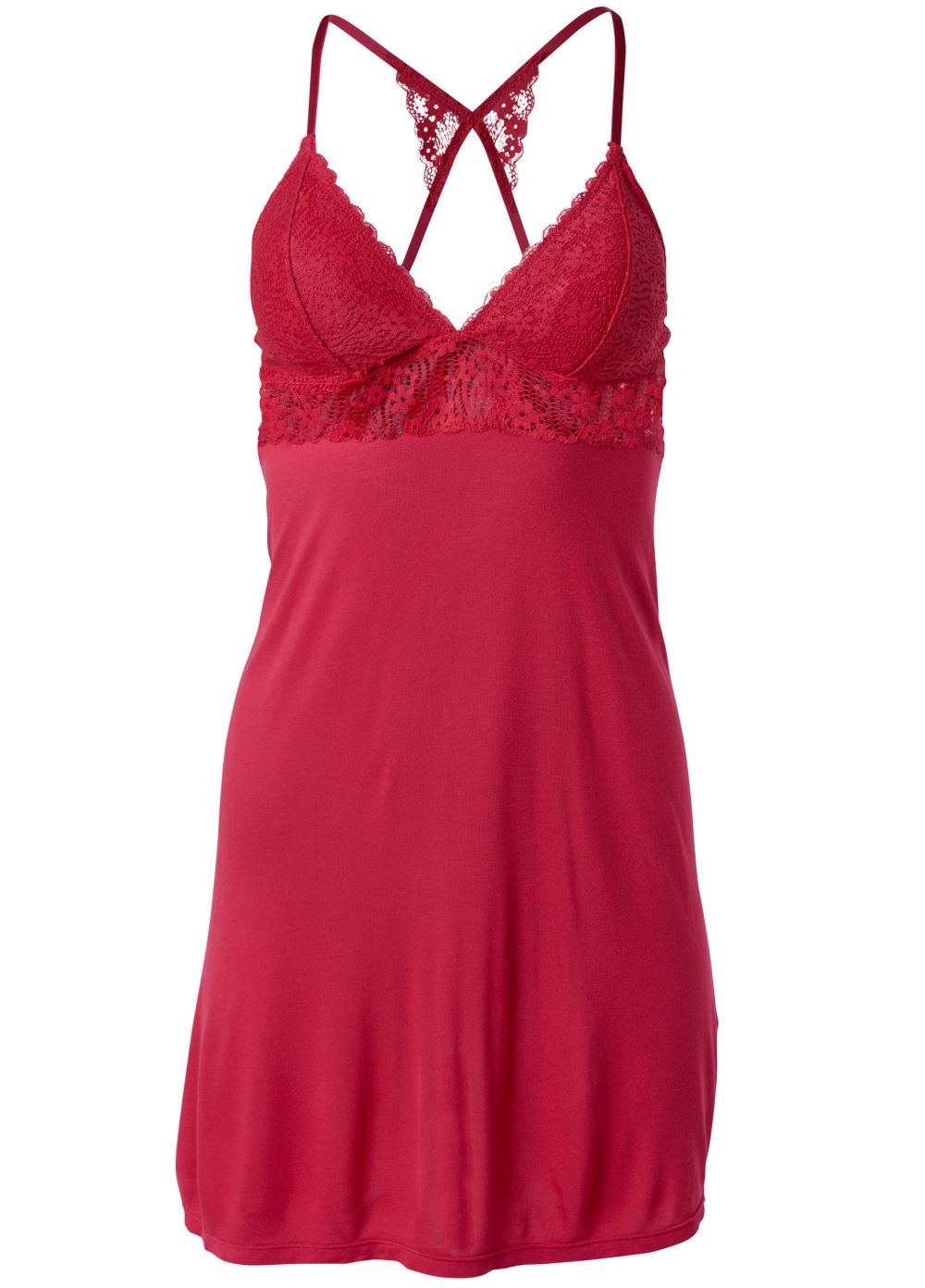 Venus Red LACE DETAIL NIGHTIE