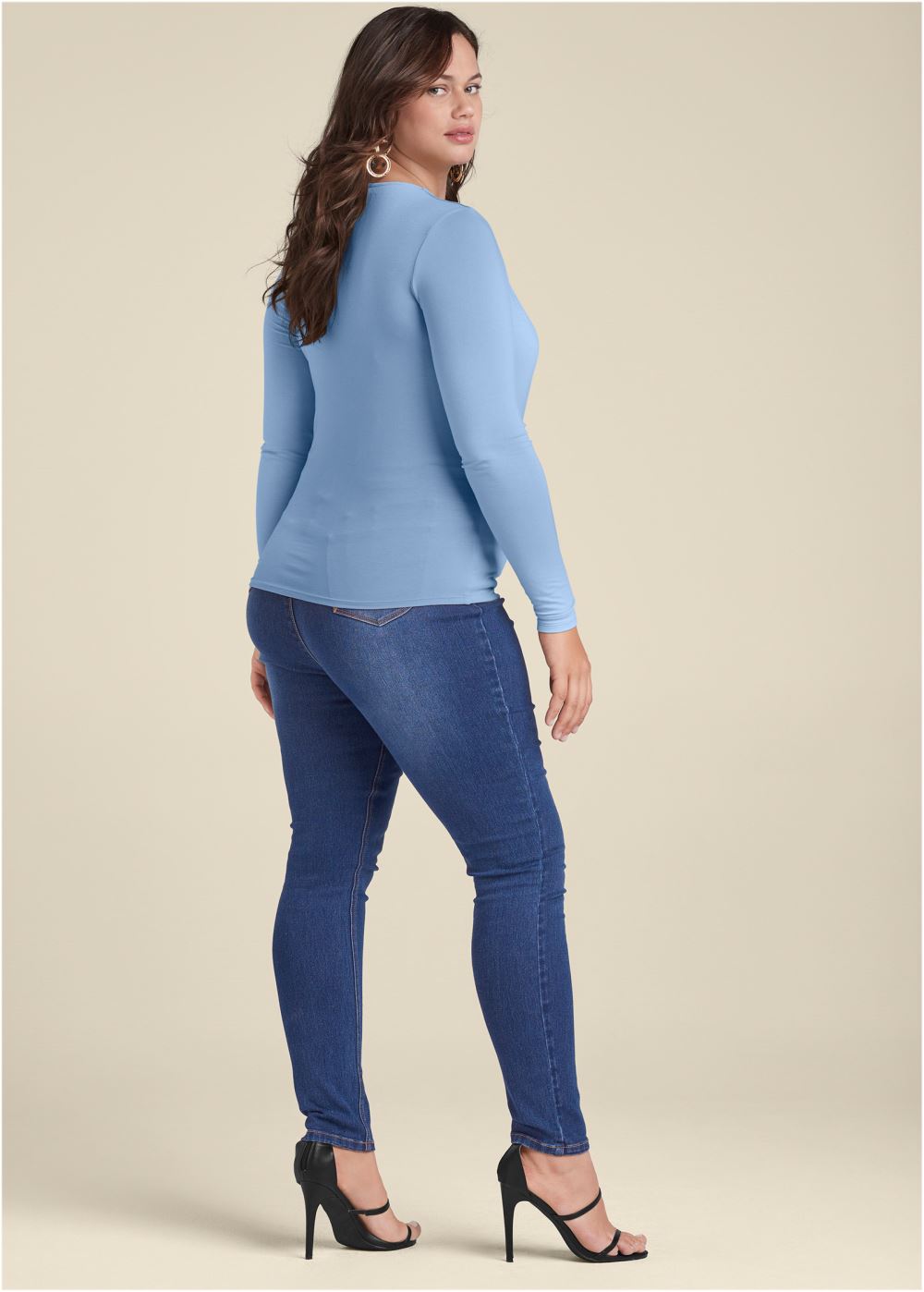 Venus Plus Size Surplice Neck Top
