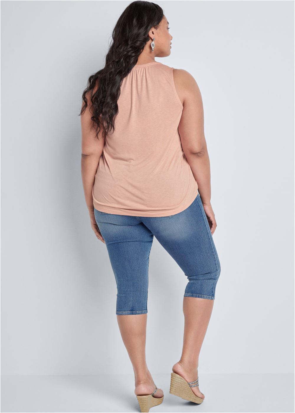 Venus Plus Size Tie Detail Casual Top