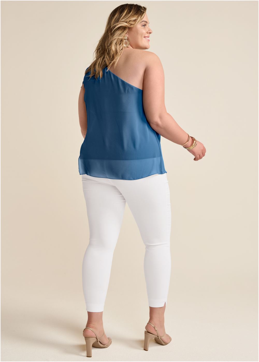 Venus Plus Size Chiffon Bow Top