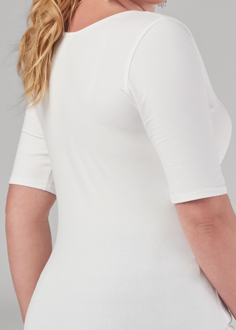 Venus Plus Size Zip-Up Long And Lean Tee