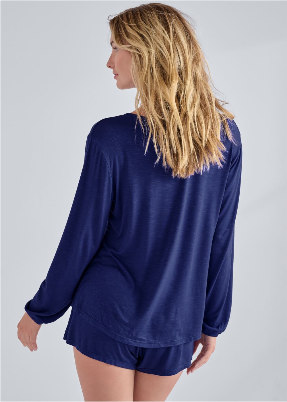 Venus Navy RUFFLE SHORT SET