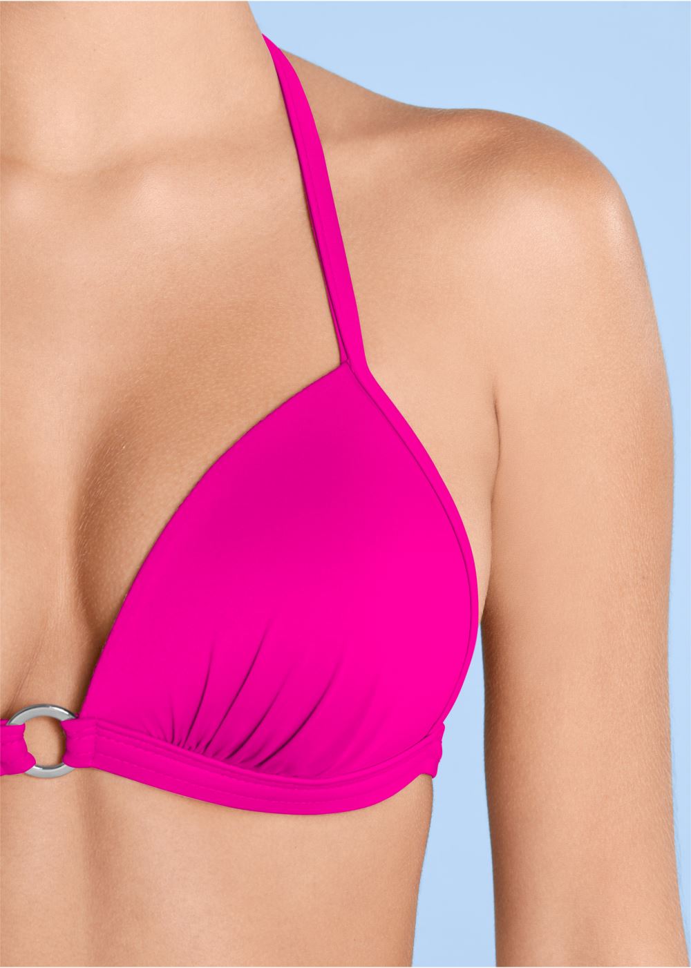 Venus Enhancer Push-Up Triangle Top Bikini - Electric Pink