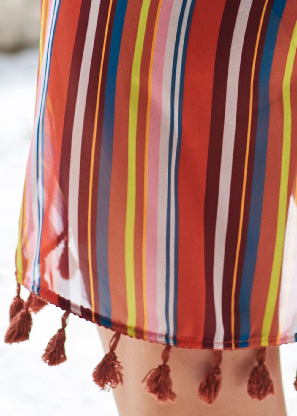 Venus Wrap Kimono Cover-Up in Rory Stripe