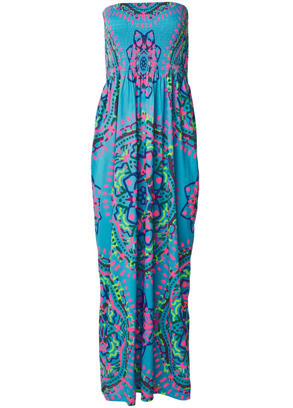 Venus Maxi Dress in Aqua Reef Multi