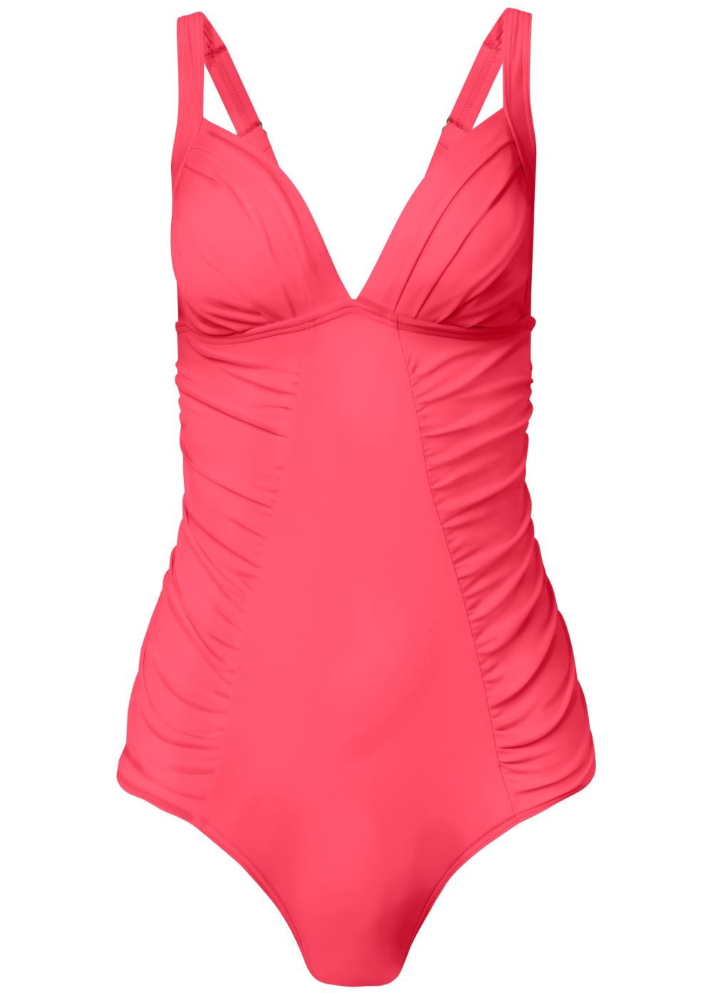 Venus Ruched One-Piece Swimsuit in Sunset Pink