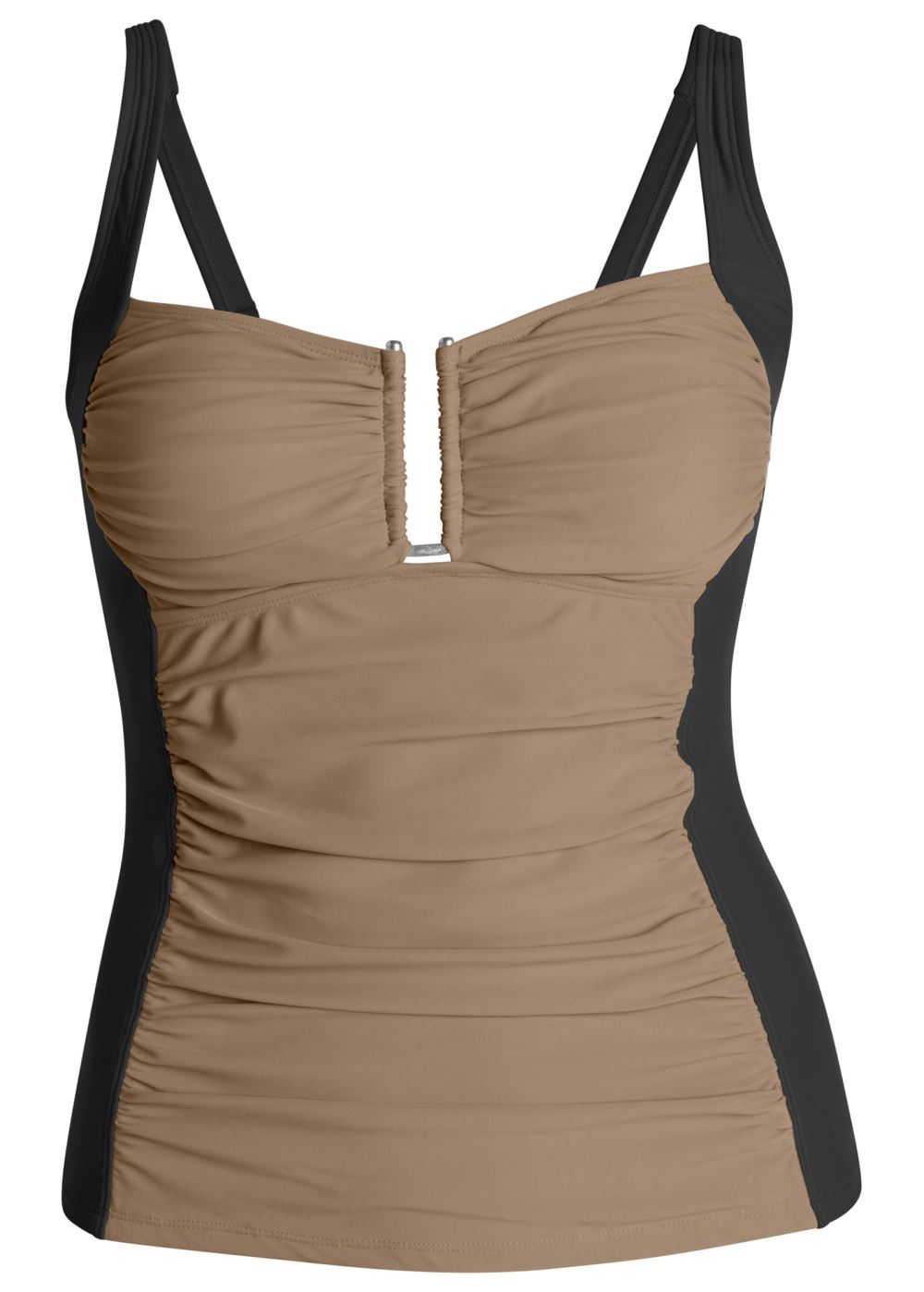 Venus Slenderizing Tankini Top Bikini - Black & Sahara