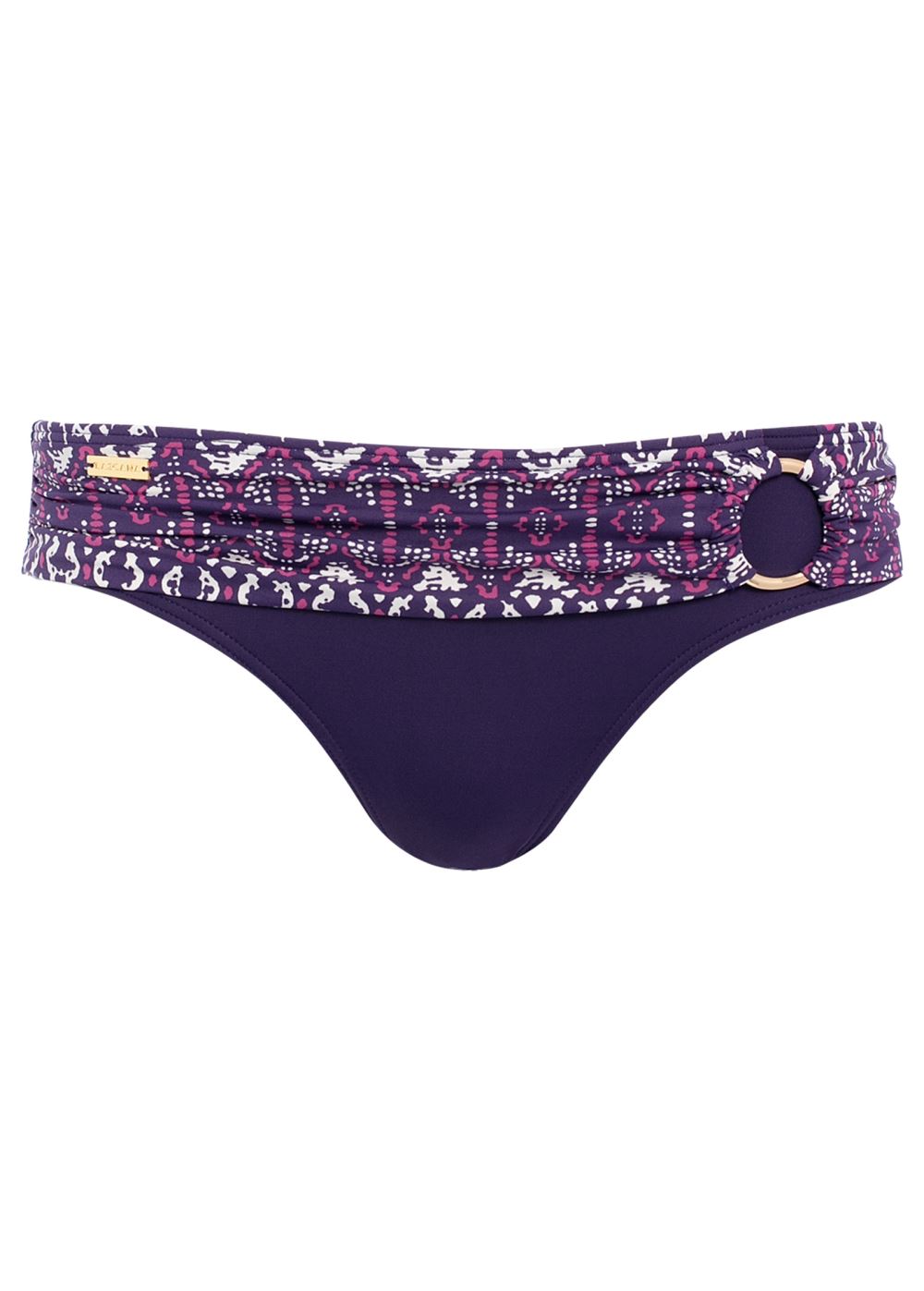 Venus Ring Mid-Rise Bottom Bikini - Purple Wave