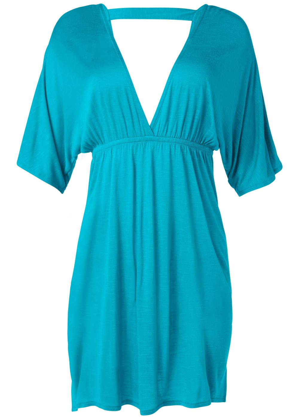 Venus Deep V Cover-Up Tunic in Aqua Reef