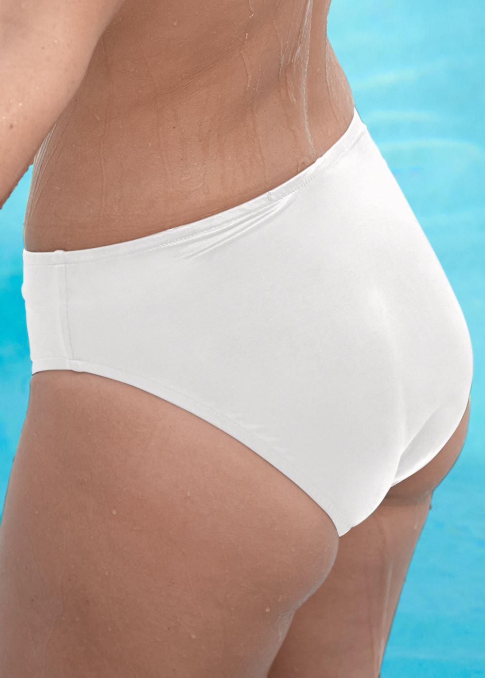 Venus Classic Hipster Mid-Rise Bottom Bikini - Pearl White