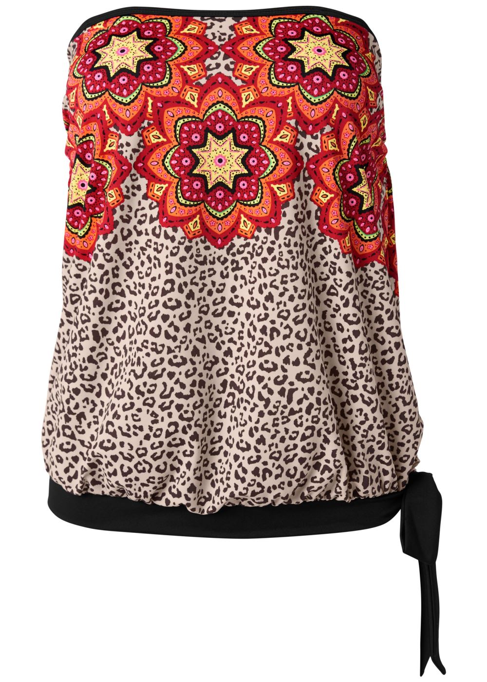 Venus Tie Side Blouson Tankini Top Bikini - Jungle Mosaic