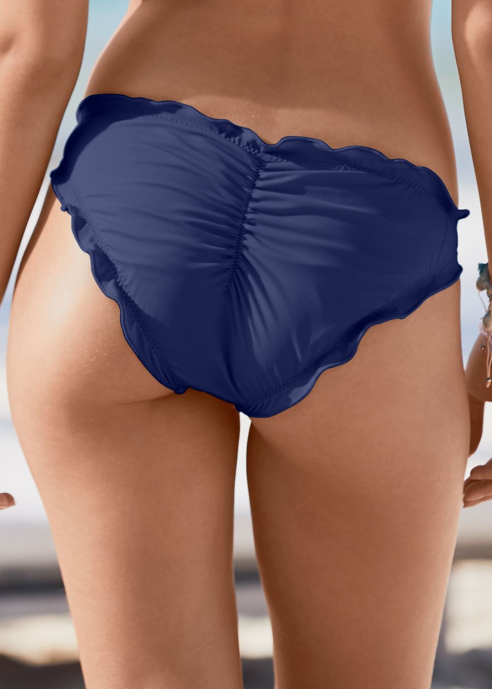 Venus Ruffle Scrunch Back Bottom Bikini - Ultramarine Blue